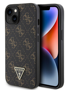 Guess PU Leather 4G Triangle Metal Logo pouzdro pro iPhone 14 Pro černá