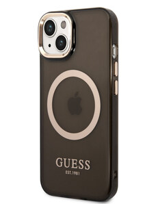 Guess Translucent MagSafe Kompatibilní pouzdro pro iPhone 14 Plus černá