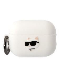 Karl Lagerfeld 3D Logo NFT Choupette Head Silikonové Pouzdro pro Airpods Pro 2 bílá