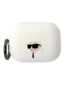 Karl Lagerfeld 3D Logo NFT Karl Head Silikonové Pouzdro pro Airpods Pro 2 bílá