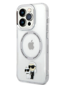 Karl Lagerfeld IML Karl and Choupette NFT MagSafe pouzdro pro iPhone 14 Pro Max transparentní