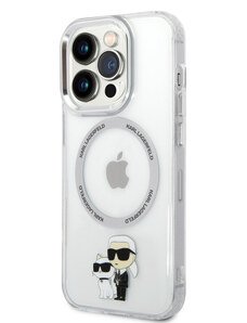 Karl Lagerfeld IML Karl and Choupette NFT MagSafe pouzdro pro iPhone 13 Pro transparentní
