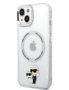 Karl Lagerfeld IML Karl and Choupette NFT MagSafe pouzdro pro iPhone 13 transparentní