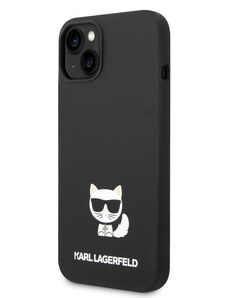 Karl Lagerfeld Liquid Silicone Choupette pouzdro pro iPhone 14 Plus černá