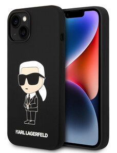 Karl Lagerfeld Liquid Silicone Ikonik NFT pouzdro pro iPhone 15 černá
