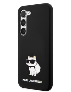 Karl Lagerfeld Liquid Silicone Choupette NFT Zadní Kryt pro Samsung Galaxy S23 černá