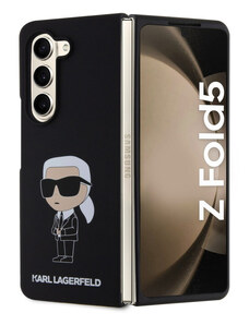Karl Lagerfeld Liquid Silicone Ikonik NFT pouzdro pro Samsung Galaxy Z Fold 5 černá