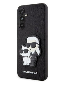 Karl Lagerfeld PU Saffiano Karl and Choupette NFT Zadní Kryt pro Samsung Galaxy A34 5G černá