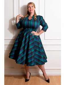 BS Dámské kostkované šaty Dana plus size 6XL