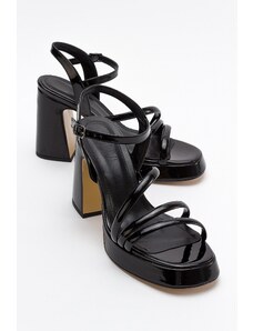 LuviShoes Heas Women's Black Heeled Shoes