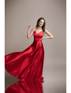 Červené dlouhé šaty Amaze
