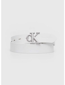 Oboustranný pásek Calvin Klein Jeans dámský, bílá barva, K60K611489