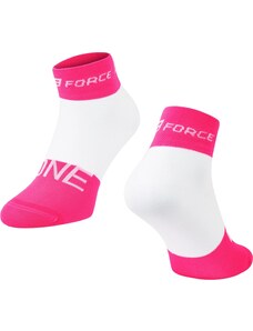 ponožky FORCE ONE, růžovo-bílé