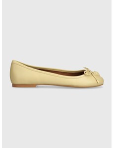 Kožené baleríny Kurt Geiger London Eagle Ballerina Drench béžová barva, 9790643309