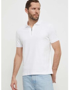 Bavlněné polo tričko Calvin Klein bílá barva, K10K112754