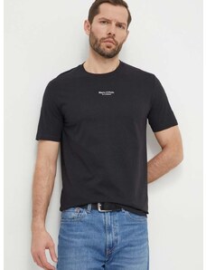 Bavlněné tričko Marc O'Polo černá barva, s potiskem