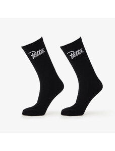 Pánské ponožky Patta Script Logo Sport Socks 2-Pack Black