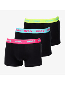 Boxerky Hugo Boss Triplet 3-Pack Trunk Black