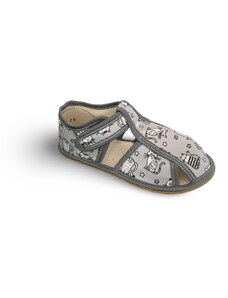 Baby bare shoes Bačkory Baby Bare Grey Cat