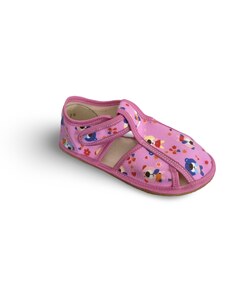 Baby bare shoes Bačkory Baby Bare Pink Teddy