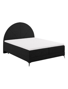 Černá čalouněná dvoulůžková postel boxspring Cosmopolitan Design Sunset 180 x 200 cm
