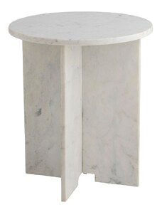 Bílý mramorový odkládací stolek Bloomingville Jasmia 46 cm