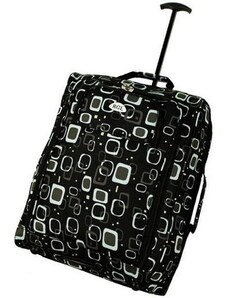 Cestovní taška na kolečkách M14– černá se vzorem