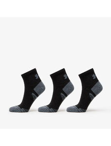 Pánské ponožky Under Armour Performance Cotton 3-Pack QTR Socks Black