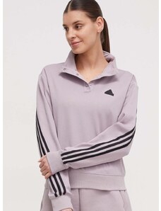 Mikina adidas dámská, fialová barva, s aplikací, IT4827