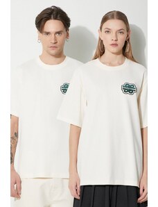 Bavlněné tričko Filling Pieces T-shirt Gowtu béžová barva, s aplikací, 74433929936