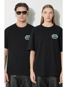 Bavlněné tričko Filling Pieces T-shirt Gowtu černá barva, s aplikací, 74433921861