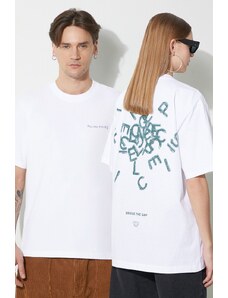 Bavlněné tričko Filling Pieces T-shirt Alphabet bílá barva, s potiskem, 74405001901