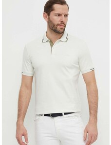 Bavlněné polo tričko Calvin Klein zelená barva, K10K112477