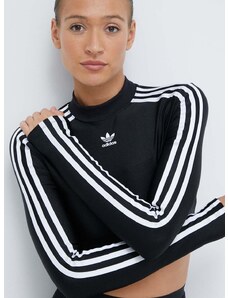 Tričko s dlouhým rukávem adidas Originals černá barva, IU2428