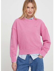 Mikina Pepe Jeans dámská, růžová barva, hladká