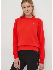 Mikina Calvin Klein Jeans dámská, červená barva, hladká