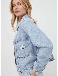 Džínová bunda Calvin Klein Jeans dámská, přechodná, oversize