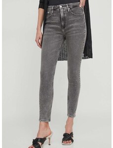 Džíny Calvin Klein Jeans dámské, šedá barva, J20J222771