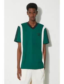 Tričko adidas Originals zelená barva, s aplikací, IS1406