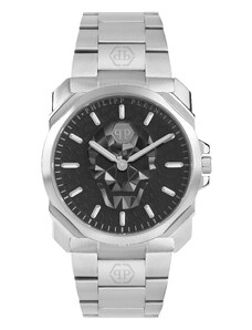 Philipp Plein | SKULL KING hodinky | Černá;stříbrná
