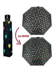 Doppler Magic Fiber Rain Drop - dámský skládací deštník měnící barvu