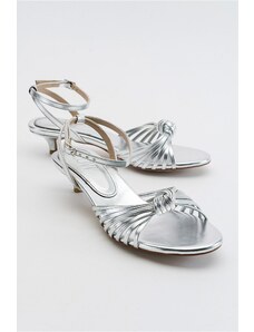 LuviShoes Vind Lame Women's Metallic Heeled Sandals