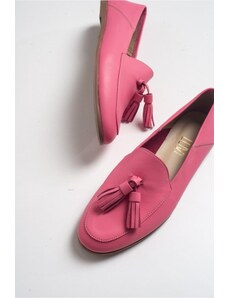 LuviShoes F04 Pink Skin Genuine Leather Shoes