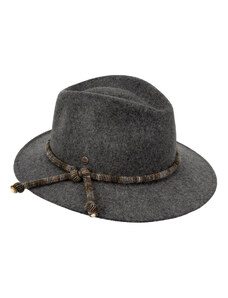 Plstěný klobouk Fedora s kordelband stuhou Ba-30235493-811 šedý melange