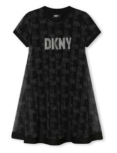 Dívčí šaty Dkny černá barva, mini