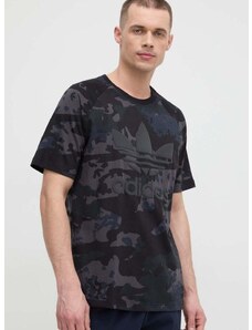 Bavlněné tričko adidas Originals černá barva, IS2892