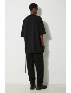 Bavlněné tričko Rick Owens Jumbo T-Shirt černá barva, DU01D1274.RIG.09