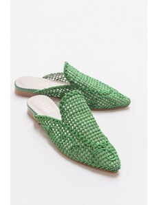 LuviShoes 202 Green Women's Slippers