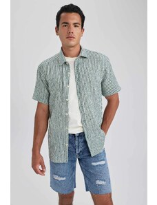 DEFACTO Regular Fit Cotton Striped Short Sleeve Shirt