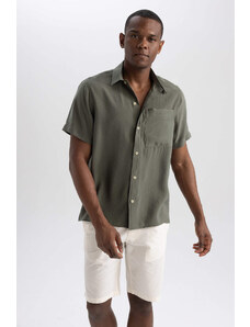 DEFACTO Relax Fit Poplin Short Sleeve Shirt